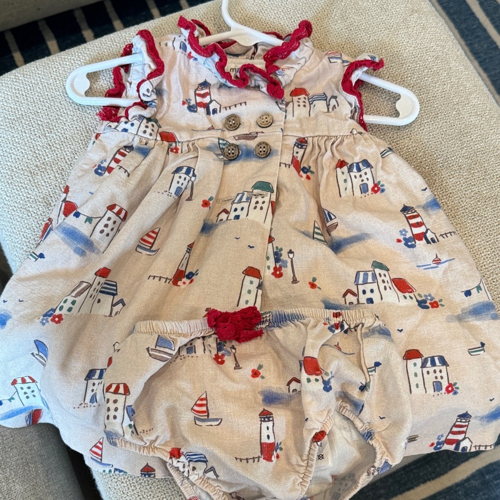 Mayoral Baby Dress with Bloomers 12m
